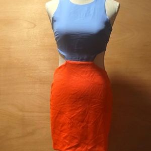 Naven Colorblock Cut-out Dress